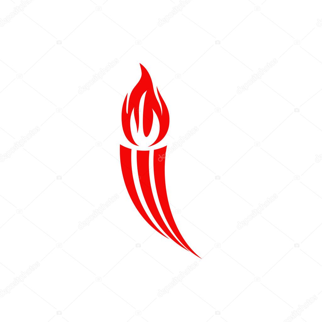 Torch logo design vector template