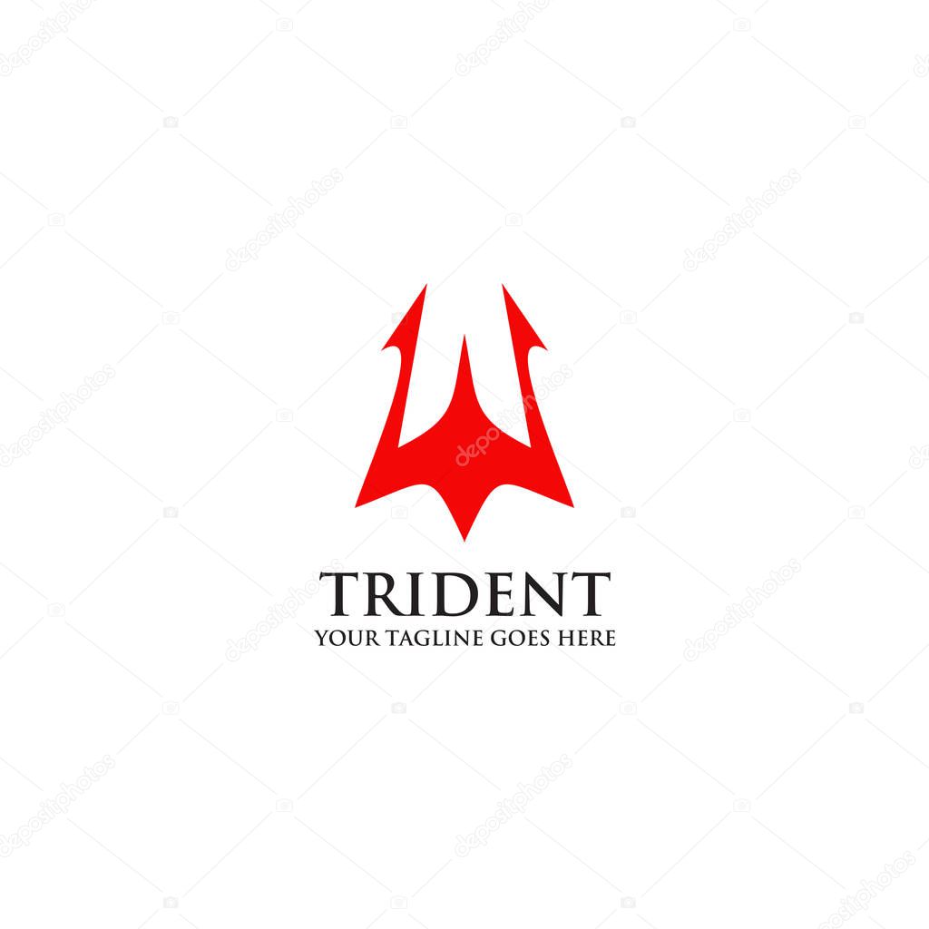 Trident logo design vector template