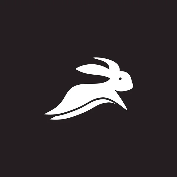 Conejo icono logotipo diseño vector ilustración plantilla — Vector de stock