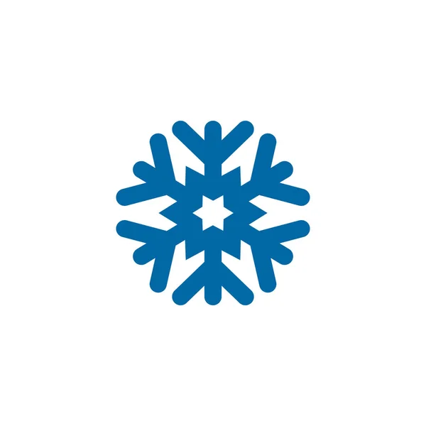 Snowflake ikona logo projekt wektor szablon — Wektor stockowy