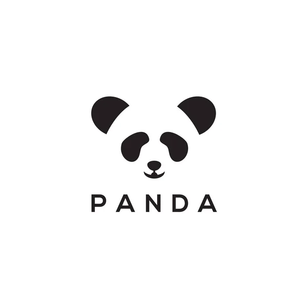 Panda Kopf Logo Design Vektor Vorlage — Stockvektor