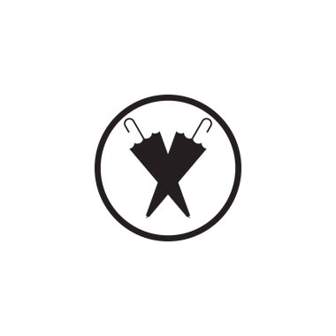 Şemsiye logo tasarım vektör şablonu