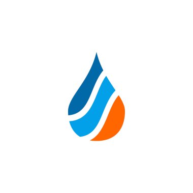 Su damlası simgesi logo tasarım şablonu