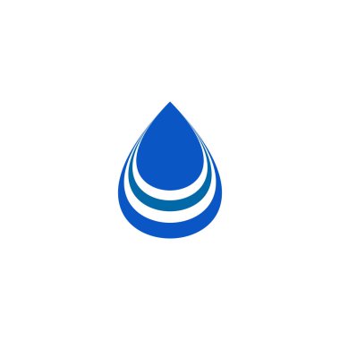 Su damlası simgesi logo tasarım şablonu