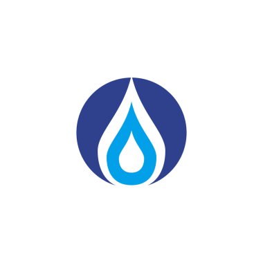 Su damlası simgesi logo tasarım şablonu