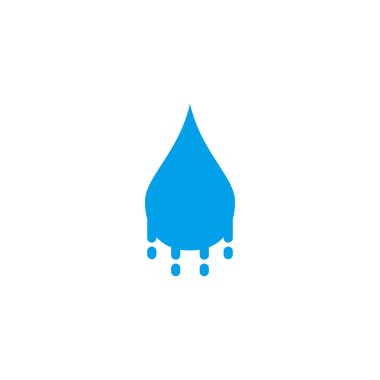 Su damlası simgesi logo tasarım şablonu