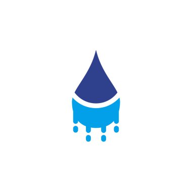 Su damlası simgesi logo tasarım şablonu