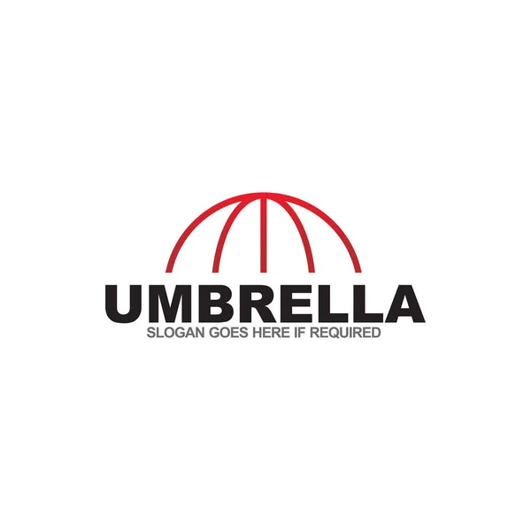 Πρότυπο διανύσματος σχεδίασης λογότυπου ομπρέλας — Διανυσματικό Αρχείο