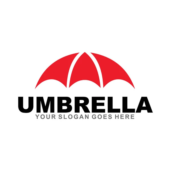 Umbrella logo design vector template — Stock Vector