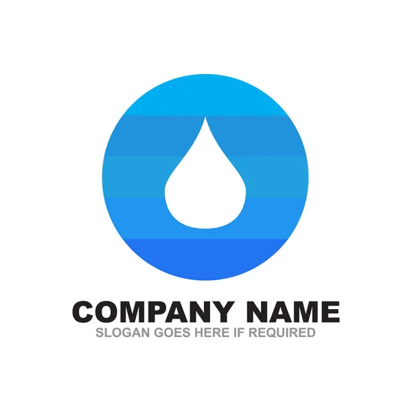 Plantilla de vector de diseño de logotipo de gota de agua — Vector de stock