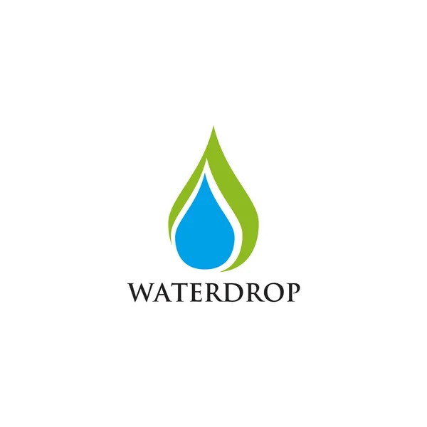 Plantilla de vector de diseño de logotipo de gota de agua — Vector de stock