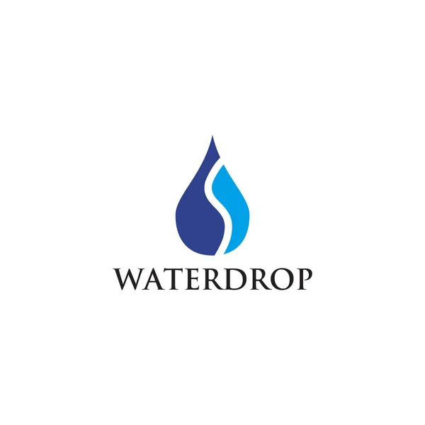 Plantilla de vector de diseño de logotipo de gota de agua — Vector de stock