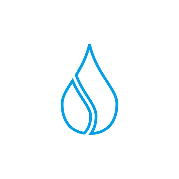 Modello vettoriale di progettazione logo icona goccia d'acqua — Vettoriale Stock