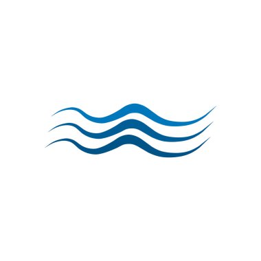 Dalga simgesi logo tasarım şablonu