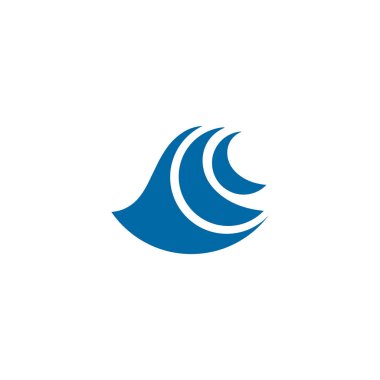 Dalga simgesi logo tasarım şablonu