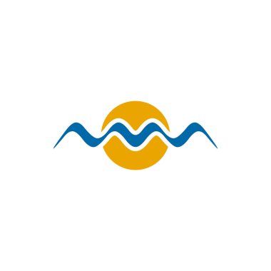 Dalga simgesi logo tasarım şablonu