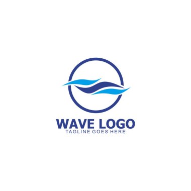 Dalga simgesi logo tasarım şablonu
