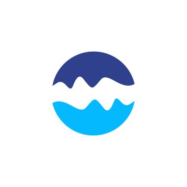 Dalga simgesi logo tasarım şablonu