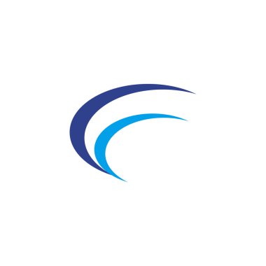 Dalga simgesi logo tasarım şablonu