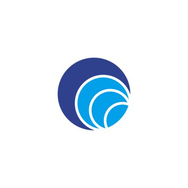 Dalga simgesi logo tasarım şablonu