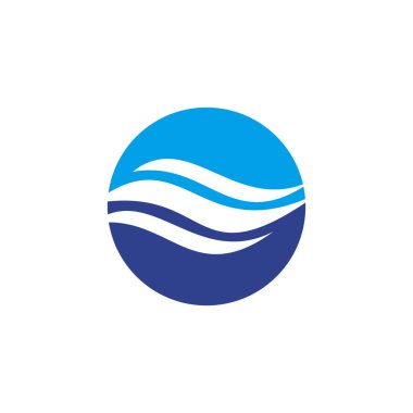 Dalga simgesi logo tasarım şablonu