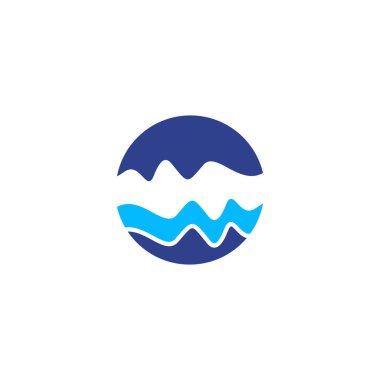 Dalga simgesi logo tasarım şablonu