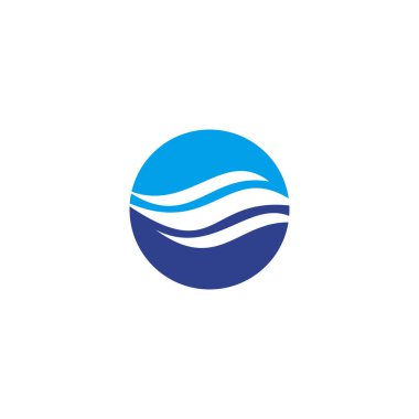 Dalga simgesi logo tasarım şablonu