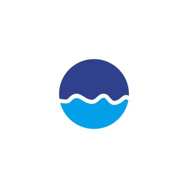 Dalga simgesi logo tasarım şablonu