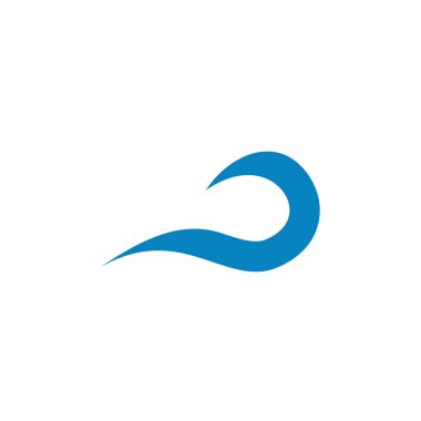 Dalga simgesi logo tasarım şablonu