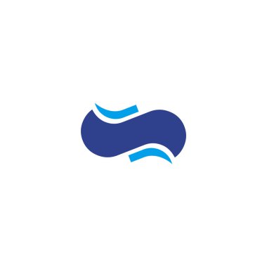Dalga simgesi logo tasarım şablonu