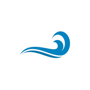 Dalga simgesi logo tasarım şablonu