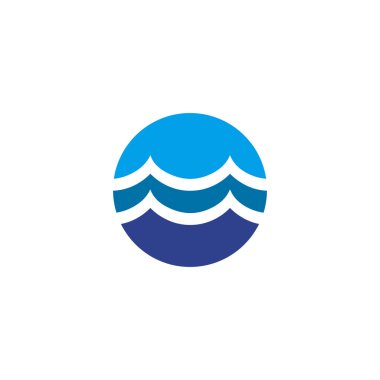 Dalga simgesi logo tasarım şablonu