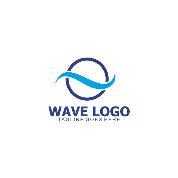 Wave pictogram logo ontwerp vector template — Stockvector