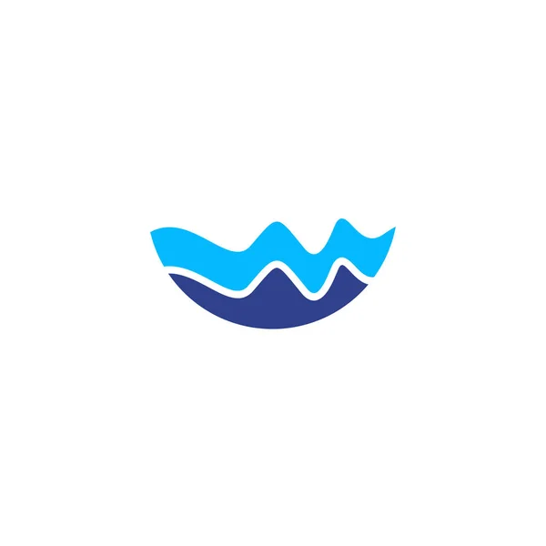 Wave icon logo design vector template — Stock Vector
