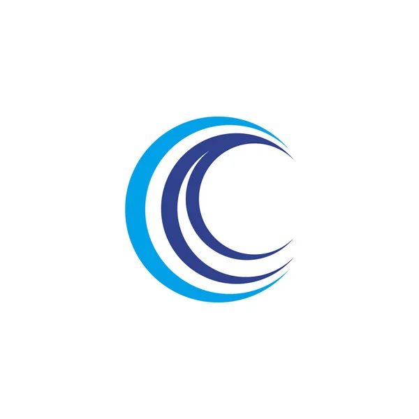 Ola icono logotipo diseño vector plantilla — Vector de stock