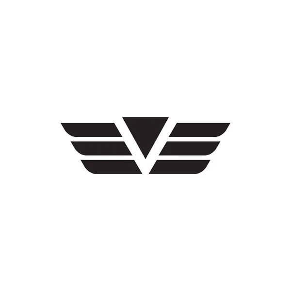 Modelo de vetor de inspiração de design de logotipo de asas — Vetor de Stock