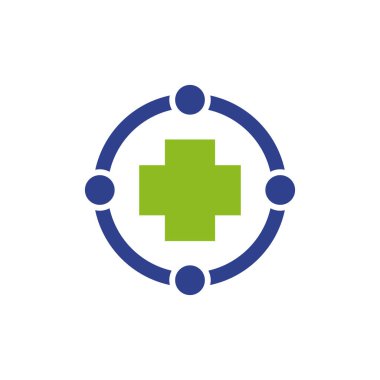 Tıbbi ve sağlık logosu tasarım vektör şablonu