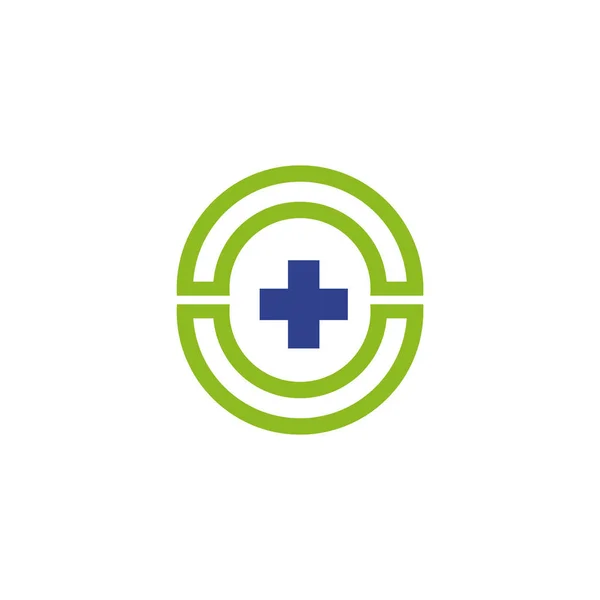 Medical and health care logo design vector template — 스톡 벡터