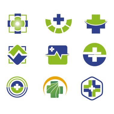 Tıbbi logo tasarım vektör şablonu