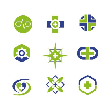 Tıbbi logo tasarım vektör şablonu