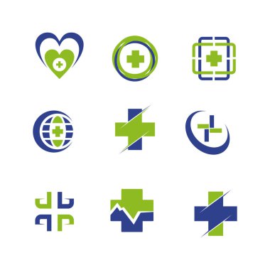 Tıbbi logo tasarım vektör şablonu