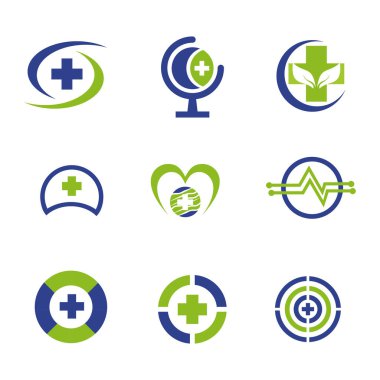Tıbbi logo tasarım vektör şablonu