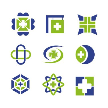 Tıbbi logo tasarım vektör şablonu