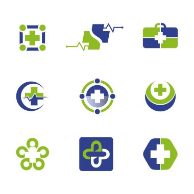 Tıbbi logo tasarım vektör şablonu