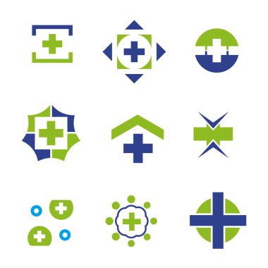 Tıbbi logo tasarım vektör şablonu