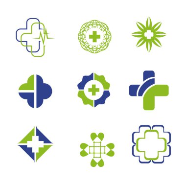 Tıbbi logo tasarım vektör şablonu