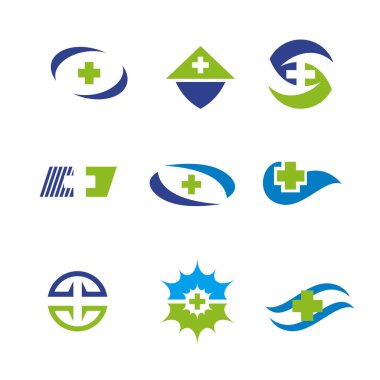 Tıbbi logo tasarım vektör şablonu