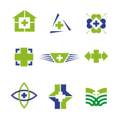 Tıbbi logo tasarım vektör şablonu