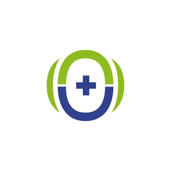 Mall för utformning av medicinska logotyper och hälsovårdslogotyper — Stock vektor