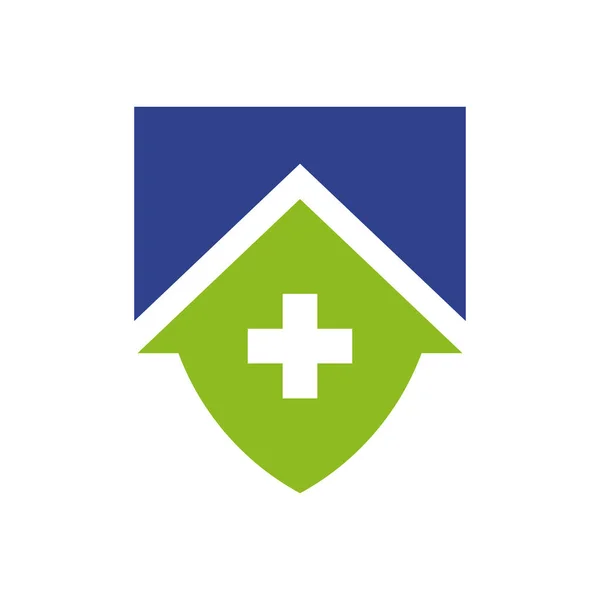 Mall för utformning av medicinska logotyper och hälsovårdslogotyper — Stock vektor